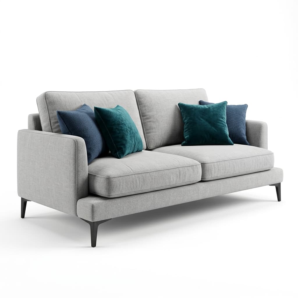 Contemporary Sheesham Living Room Sofa - Profile View