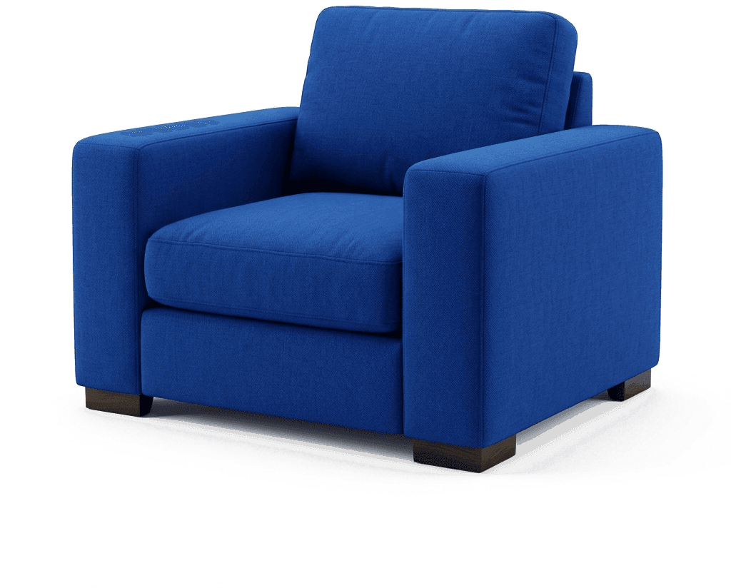 Cobalt Royal Single Seater Sofa - Profile View
