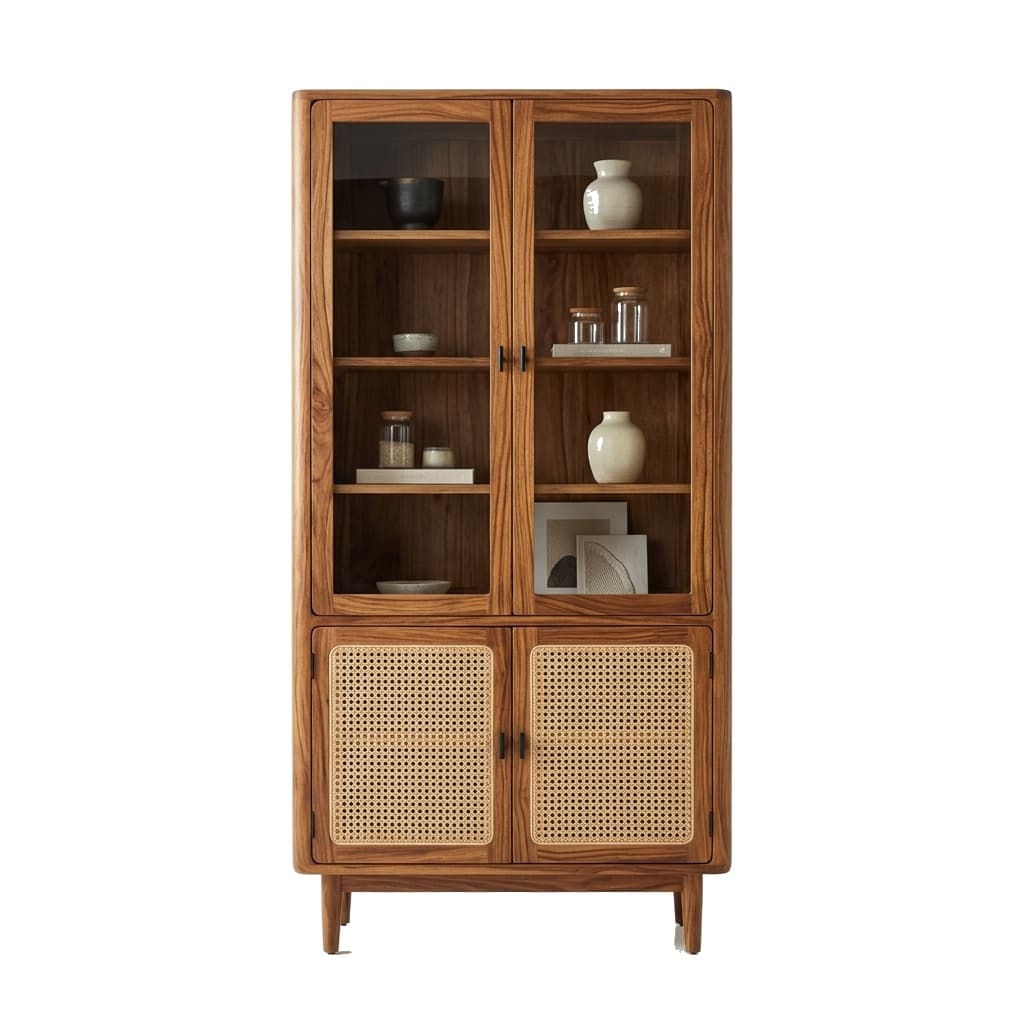 Kanso Display Cabinet - WoodBMine Solid Wood Furniture