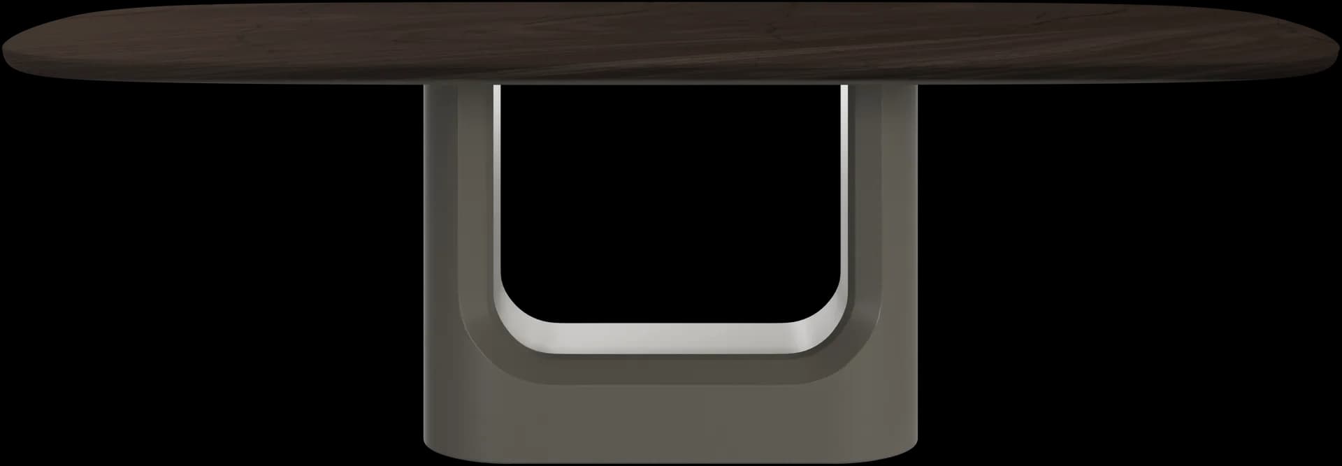 Maharaj Bespoke Banquet Dining Table - Front Silhouette View