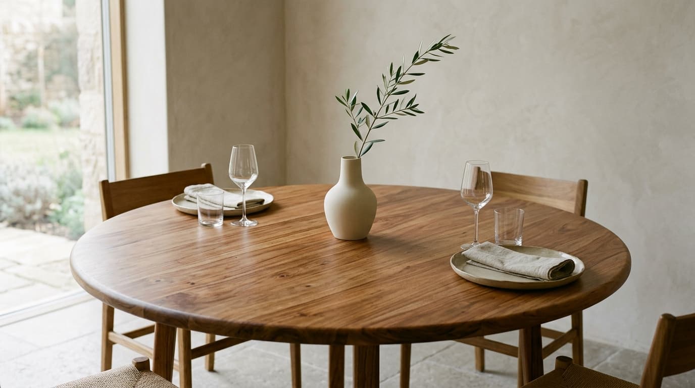 Set the Table - WoodBMine Handcrafted Solid Sheesham Minimal Dining Setting