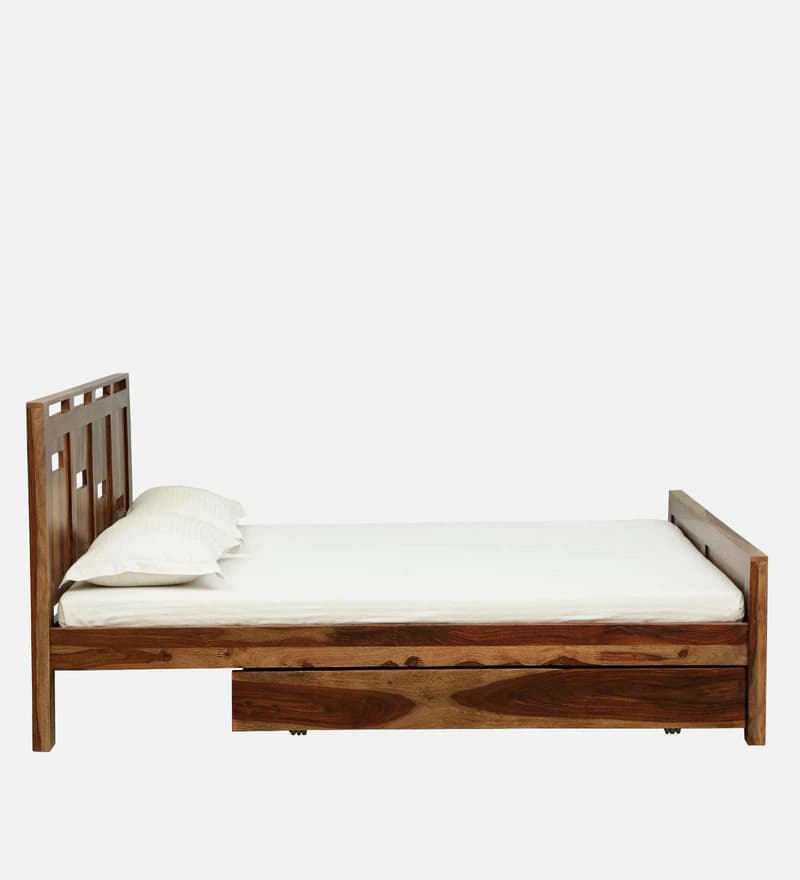 Diviana Queen Size Bed With Drawer Storage - Profile View